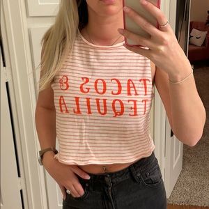 Tacos and tequila crop top
